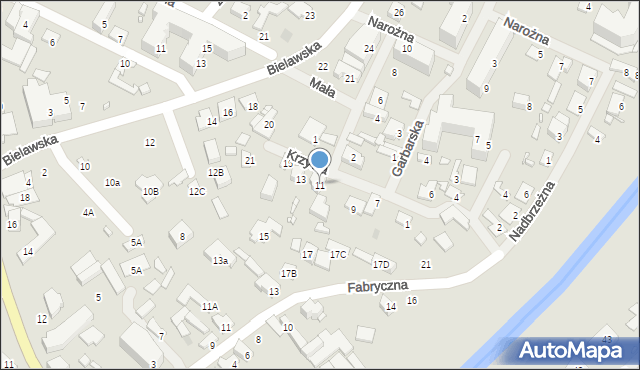 Konstancin-Jeziorna, Krzywa, 11, mapa Konstancin-Jeziorna