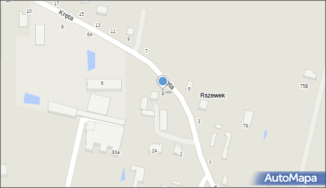 Konstantynów Łódzki, Kręta, 4, mapa Konstantynów Łódzki