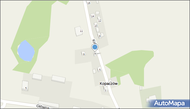 Kopaczów, Krótka, 7, mapa Kopaczów