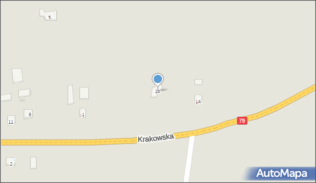 Koprzywnica, Krakowska, 1b, mapa Koprzywnica