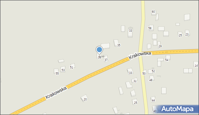 Koprzywnica, Krakowska, 39, mapa Koprzywnica