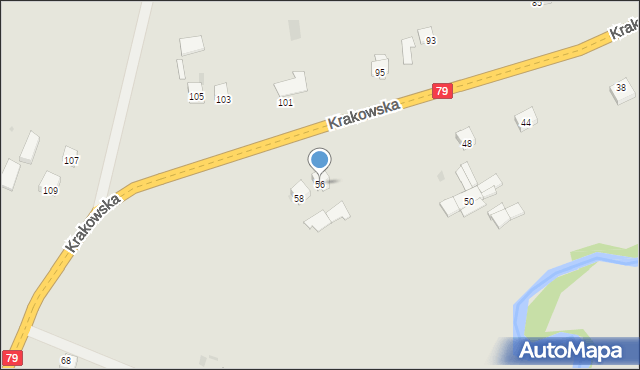 Koprzywnica, Krakowska, 56, mapa Koprzywnica