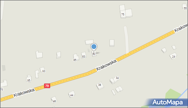 Koprzywnica, Krakowska, 81, mapa Koprzywnica