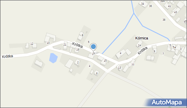 Kórnica, Krótka, 17, mapa Kórnica