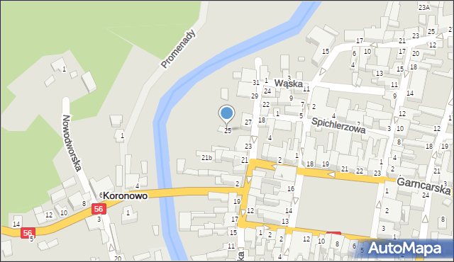 Koronowo, Króla Władysława Łokietka, 25, mapa Koronowo