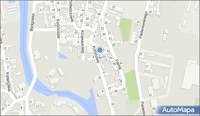 Koronowo, Krzyżowa, 5a, mapa Koronowo