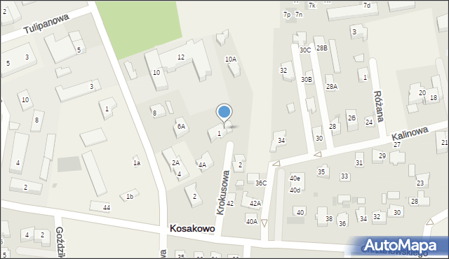 Kosakowo, Krokusowa, 4, mapa Kosakowo