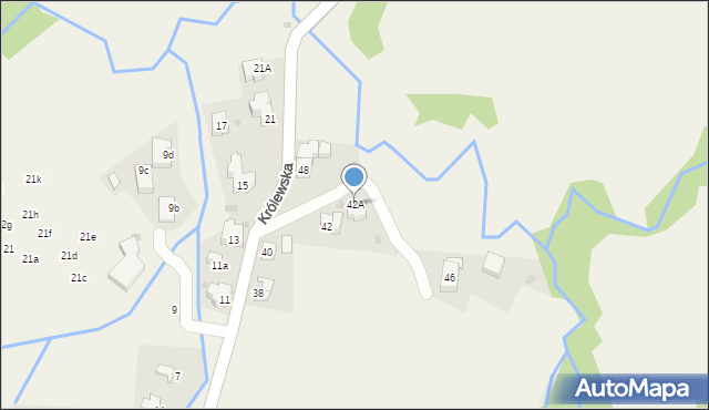 Kościelisko, Królewska, 42A, mapa Kościelisko