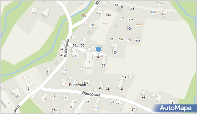 Kościelisko, Królewska, 54A, mapa Kościelisko