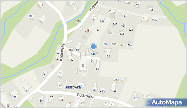 Kościelisko, Królewska, 54b, mapa Kościelisko