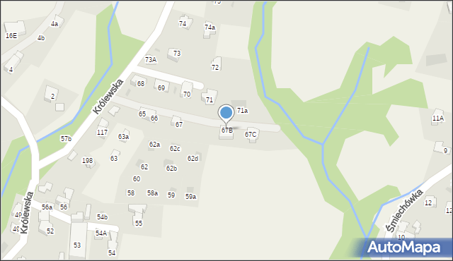 Kościelisko, Królewska, 67B, mapa Kościelisko