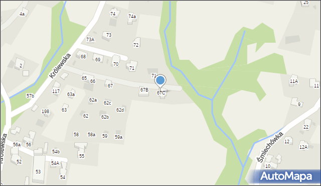 Kościelisko, Królewska, 67C, mapa Kościelisko