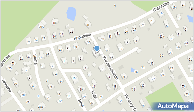 Kościerzyna, Kraszewskiego Józefa Ignacego, 2/1, mapa Kościerzyna