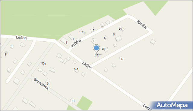 Kosewo, Krótka, 16, mapa Kosewo