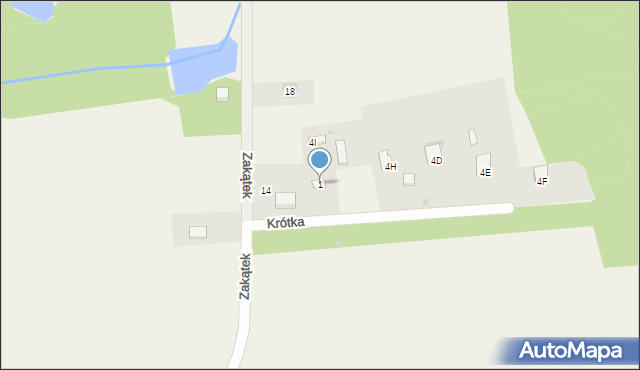 Kowala-Stępocina, Krótka, 1, mapa Kowala-Stępocina