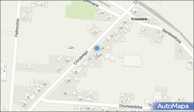 Kowalew, Króla Bolesława Chrobrego, 22a, mapa Kowalew