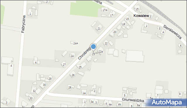 Kowalew, Króla Bolesława Chrobrego, 23, mapa Kowalew