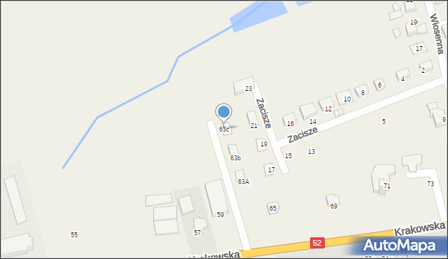 Kozy, Krakowska, 63c, mapa Kozy