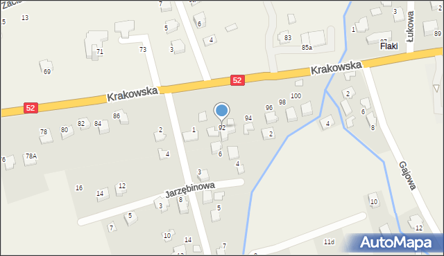 Kozy, Krakowska, 92, mapa Kozy