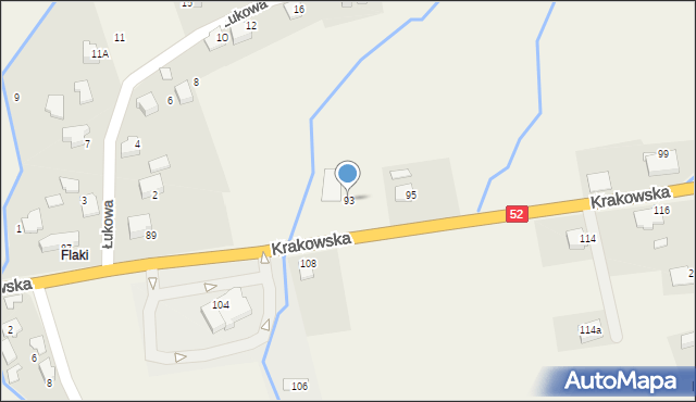 Kozy, Krakowska, 93, mapa Kozy