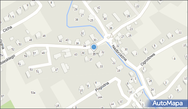 Kozy, Króla Jana III Sobieskiego, 35, mapa Kozy