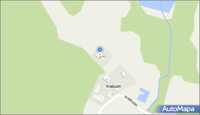 Krabusin, Krabusin, 4, mapa Krabusin