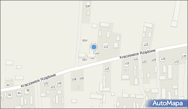 Kraczewice Prywatne, Kraczewice Prywatne, 111a, mapa Kraczewice Prywatne