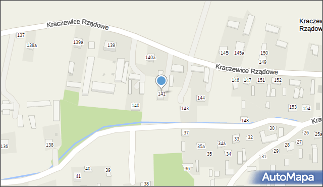 Kraczewice Prywatne, Kraczewice Prywatne, 141, mapa Kraczewice Prywatne