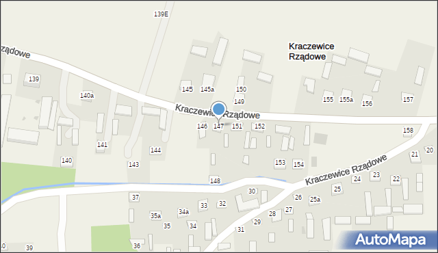 Kraczewice Prywatne, Kraczewice Prywatne, 147, mapa Kraczewice Prywatne