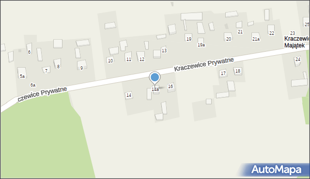 Kraczewice Prywatne, Kraczewice Prywatne, 14a, mapa Kraczewice Prywatne