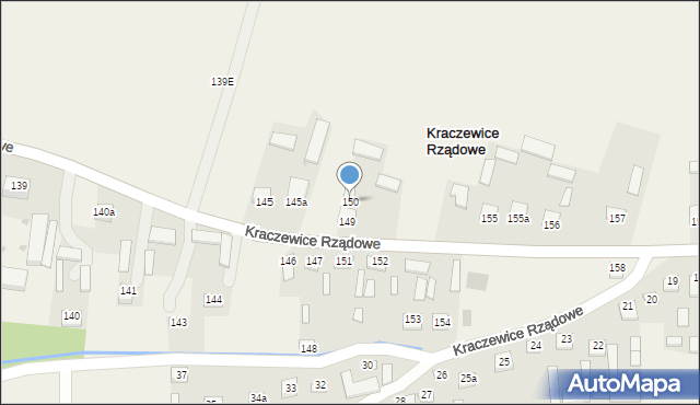 Kraczewice Prywatne, Kraczewice Prywatne, 150, mapa Kraczewice Prywatne