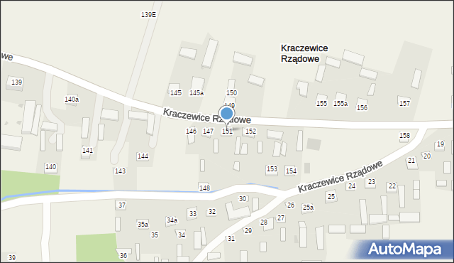 Kraczewice Prywatne, Kraczewice Prywatne, 151, mapa Kraczewice Prywatne