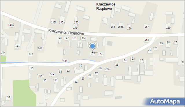 Kraczewice Prywatne, Kraczewice Prywatne, 153, mapa Kraczewice Prywatne