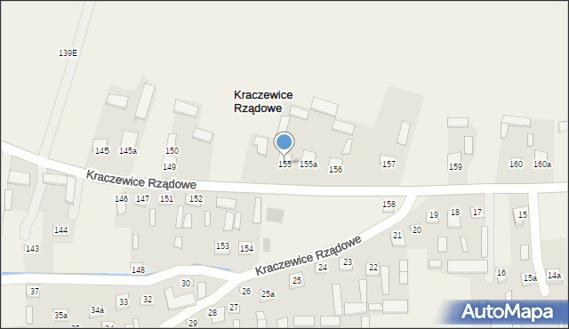 Kraczewice Prywatne, Kraczewice Prywatne, 155, mapa Kraczewice Prywatne