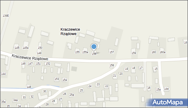 Kraczewice Prywatne, Kraczewice Prywatne, 156, mapa Kraczewice Prywatne