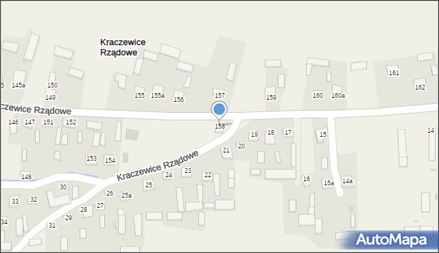 Kraczewice Prywatne, Kraczewice Prywatne, 158, mapa Kraczewice Prywatne