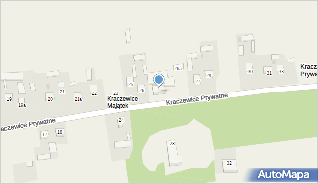 Kraczewice Prywatne, Kraczewice Prywatne, 26a, mapa Kraczewice Prywatne