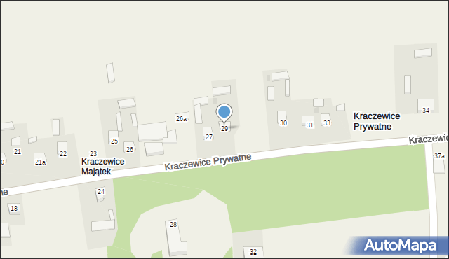 Kraczewice Prywatne, Kraczewice Prywatne, 29, mapa Kraczewice Prywatne