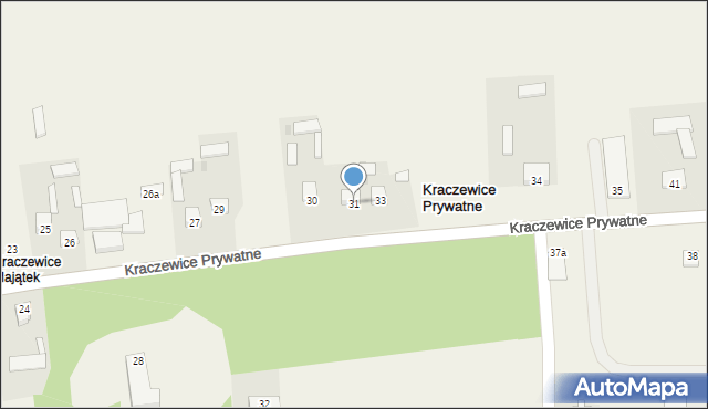 Kraczewice Prywatne, Kraczewice Prywatne, 31, mapa Kraczewice Prywatne