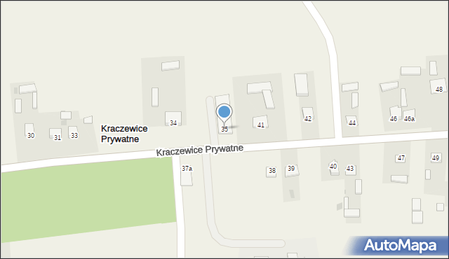 Kraczewice Prywatne, Kraczewice Prywatne, 35, mapa Kraczewice Prywatne