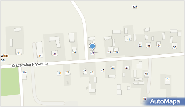 Kraczewice Prywatne, Kraczewice Prywatne, 44, mapa Kraczewice Prywatne