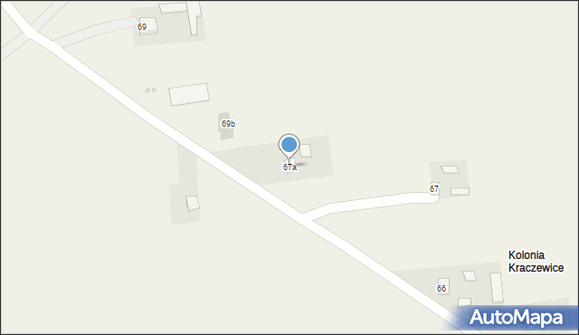 Kraczewice Prywatne, Kraczewice Prywatne, 67a, mapa Kraczewice Prywatne
