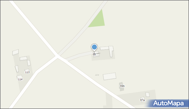 Kraczewice Prywatne, Kraczewice Prywatne, 69, mapa Kraczewice Prywatne