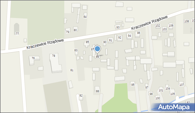 Kraczewice Prywatne, Kraczewice Prywatne, 89, mapa Kraczewice Prywatne