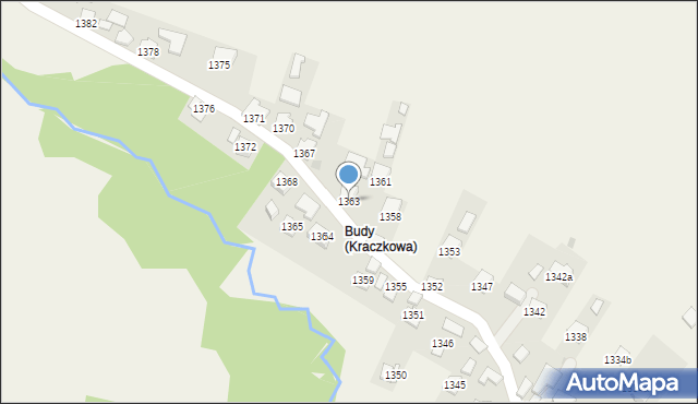 Kraczkowa, Kraczkowa, 1363, mapa Kraczkowa