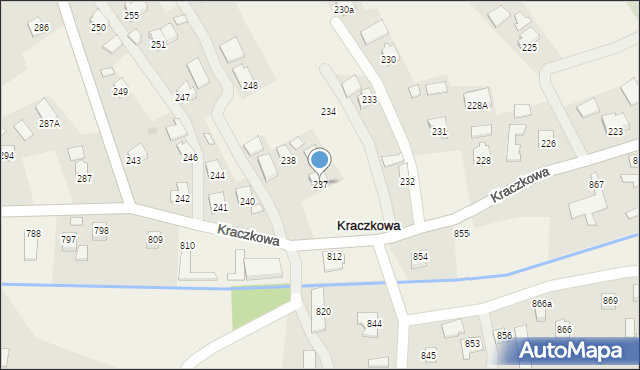 Kraczkowa, Kraczkowa, 237, mapa Kraczkowa