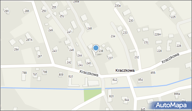 Kraczkowa, Kraczkowa, 239, mapa Kraczkowa