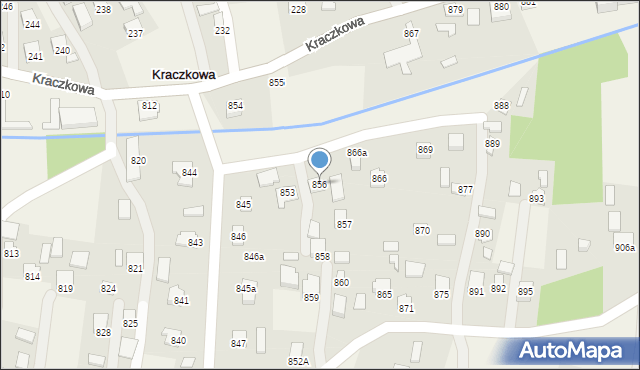 Kraczkowa, Kraczkowa, 856, mapa Kraczkowa