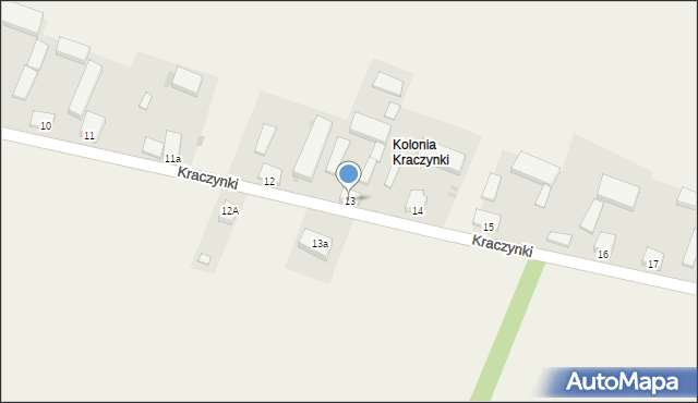 Kraczynki, Kraczynki, 13, mapa Kraczynki