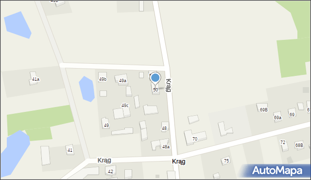 Krąg, Krąg, 50, mapa Krąg